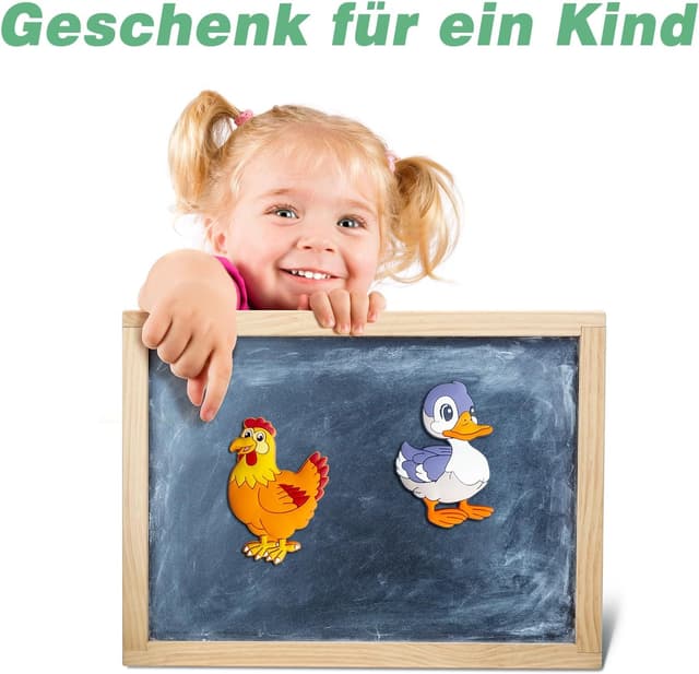 Detalle 2 de DUUMI Magnete Kinder: Kühlschrankmagnete mit Bauernhof-Tieren für Babys & Kleinkinder