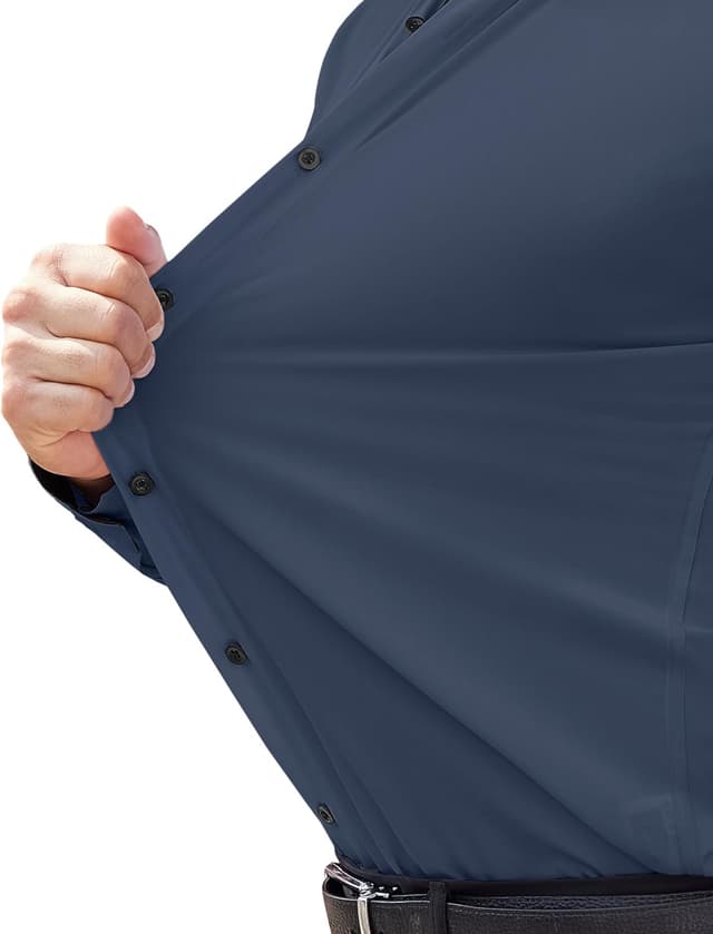 Detalle 2 de J.VER Herrenhemd Langarm mit Stretch – Regular Fit Businesshemd für Büro, Hochzeit & Alltag