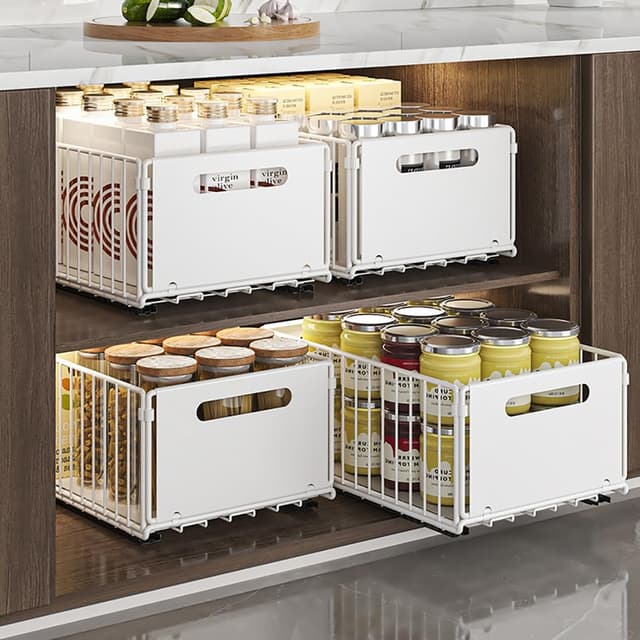 Detalle de YunNasi Organizador de Gabinete Extraíble ☑️ 38x25x19 cm