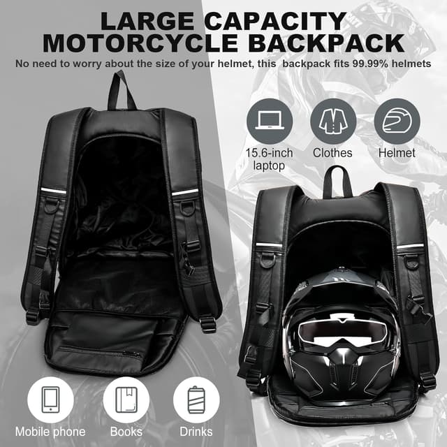 Detalle 2 de WEPLAN Helmrucksack 50 l Motorradrucksack
