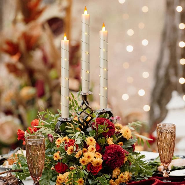 Thumbnail 3 de Da by 3 Velas Cónicas LED sin llama con control remoto, 9.6"