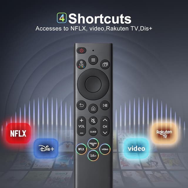 Detalle de (Pack of 2) Universal Remote Controls for Samsung Smart TVs with Netflix shortcut buttons (EWO)