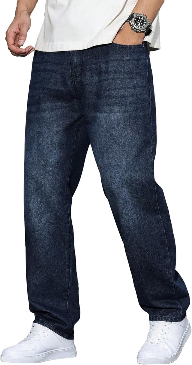Detalle de JMIERR Baggy Jeans für Herren mit Stretch