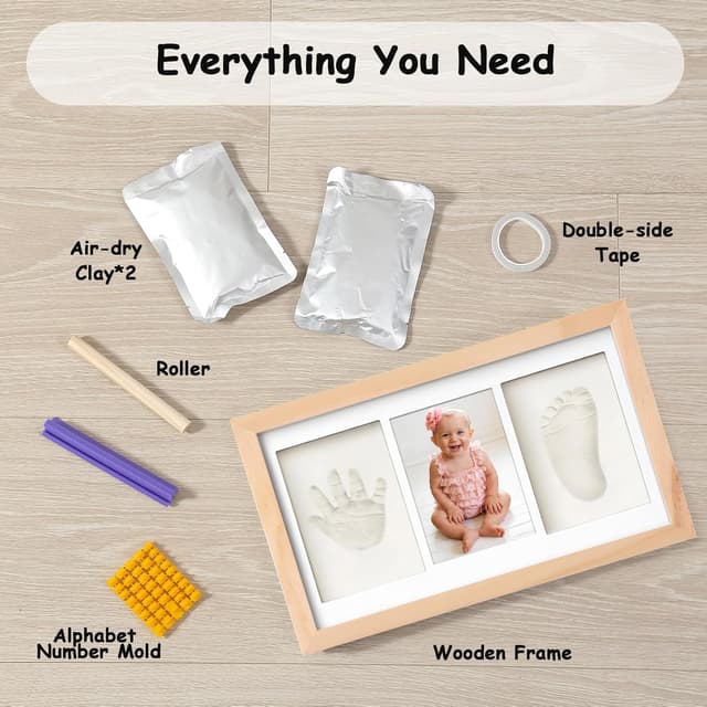 Detalle 2 de Baby handprint footprint kit keepsake