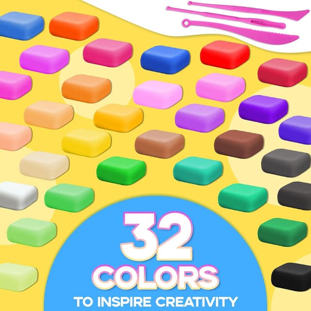 Detalle 2 de MuseLuxe Air Dry Clay 32 Colors 🎨