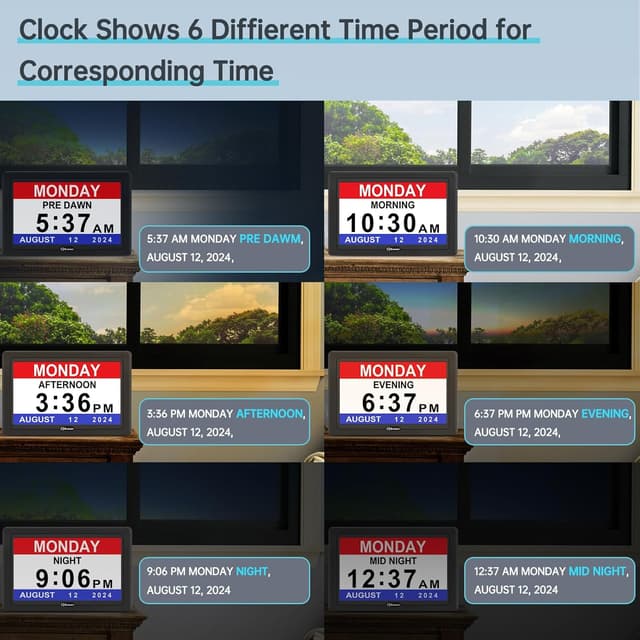 Detalle 2 de Soobest Dementia Clock for Seniors, 20 alarms