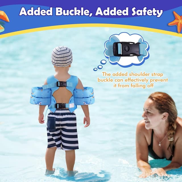 Detalle de MoKo Toddler Swim Vest with Arm Floaties (Kids 13-30/20-50/22-66 lbs)