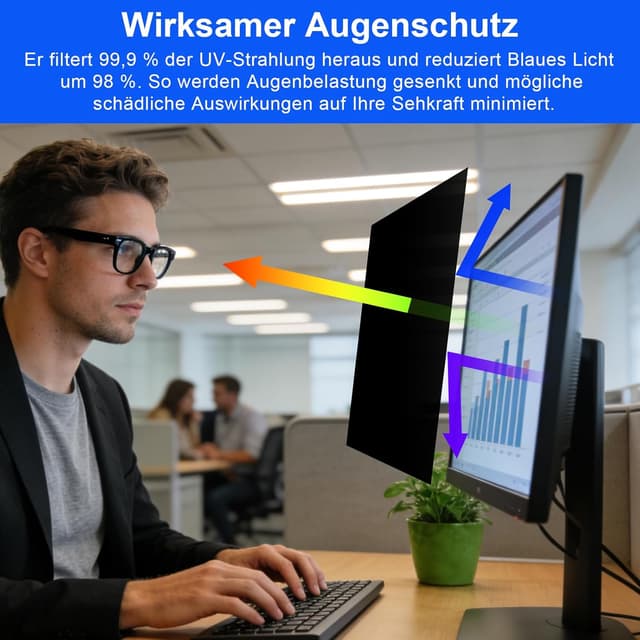 Detalle 1 de 24 Zoll Blickschutzfolie für 16:9 Monitore