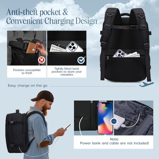 Detalle 2 de Xkdoai for Easyjet Cabin Bag 45x36x20 travel backpack