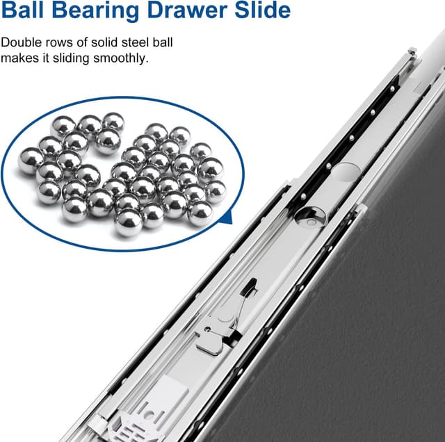 Thumbnail 6 de VADANIA 1200mm Ultra Heavy Duty Drawer Runners with Lock (Full Extension, Side Mount) – #D76, 1 Pair