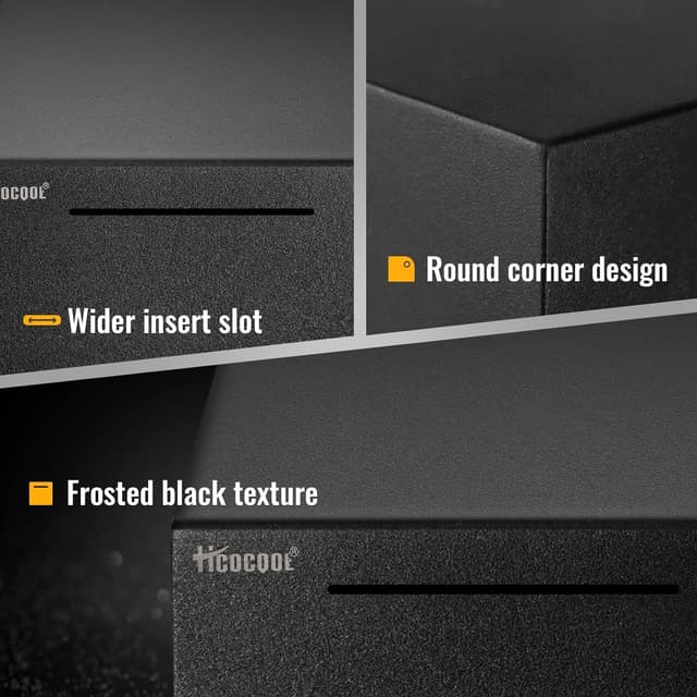 Detalle de hicocool Adult Piggy Bank (Must Break to Open) Stainless Steel Money Bank, 7.9 in, Black