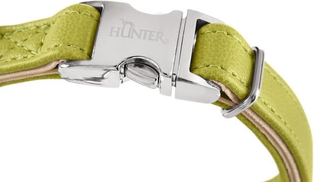 Detalle 2 de HUNTER Hundehalsung Amalfi ALU-Strong (grün) – vegan, stufenlos verstellbar, mit Alu-Strong Verschluss, Made in Germany