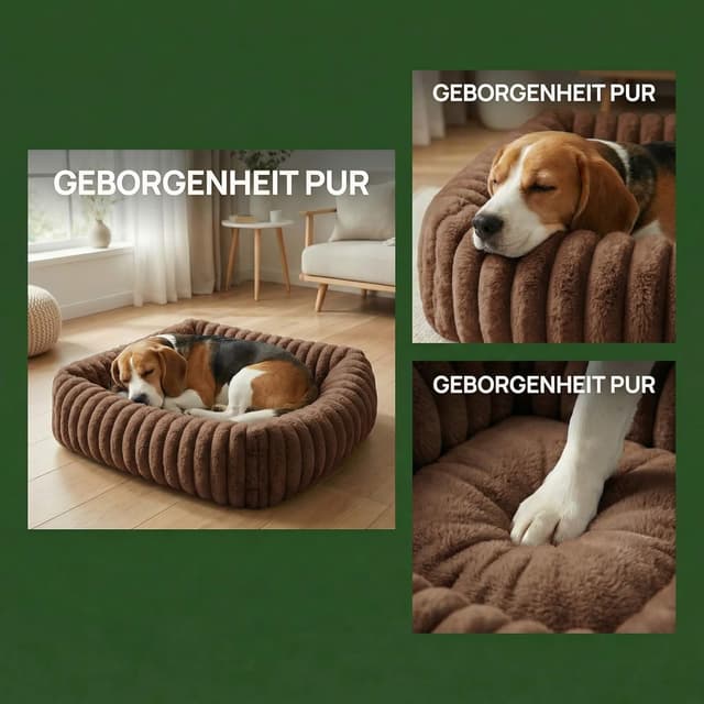 Detalle de CareCooo Cuccia Divanetto per Cani Interno, taglia piccola S (51x48x15 cm), sfoderabile e lavabile, antiscivolo marrone