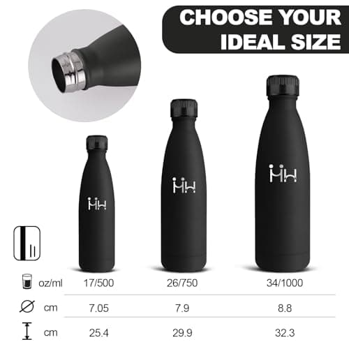 Detalle de Botella Agua Acero Inoxidable 750 ml — Mantiene 24 h frío