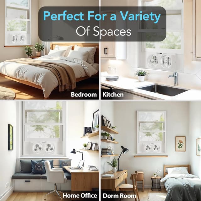 Thumbnail 6 de Comfort Zone 9-Inch reversible twin fan