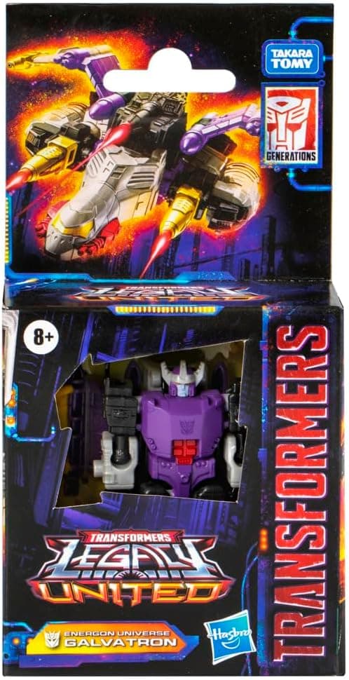 Detalle de Transformers Legacy United Core Class Galvatron (Energon) action figure convertibile 2-in-1 da 8,5 cm