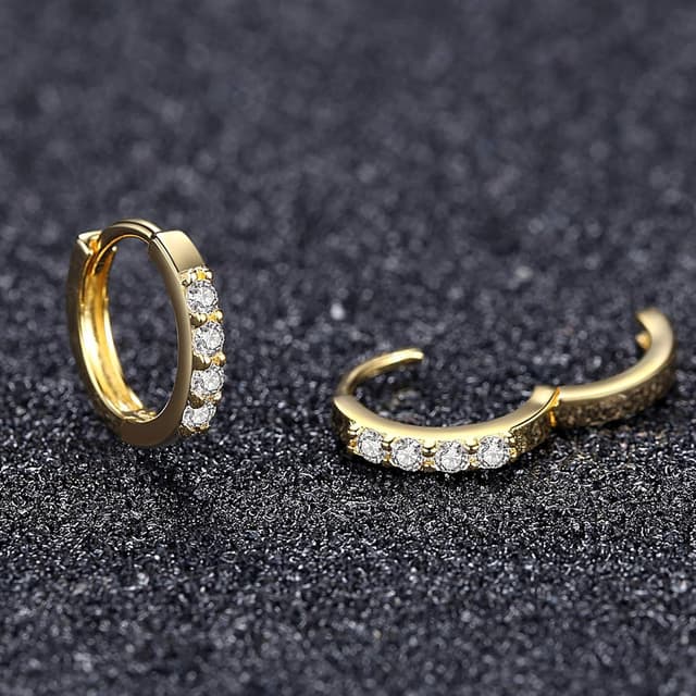 Detalle de VIKI LYNN Creolen 925 Silber, Zirkonia