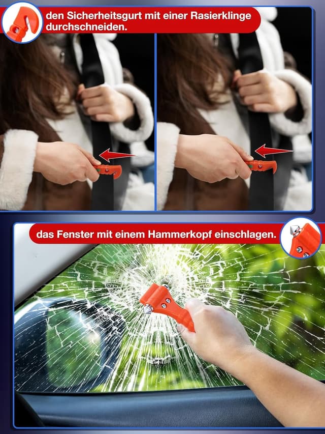 Thumbnail 5 de LIHAO Notfallhammer 4 Stück fürs Auto 🚗