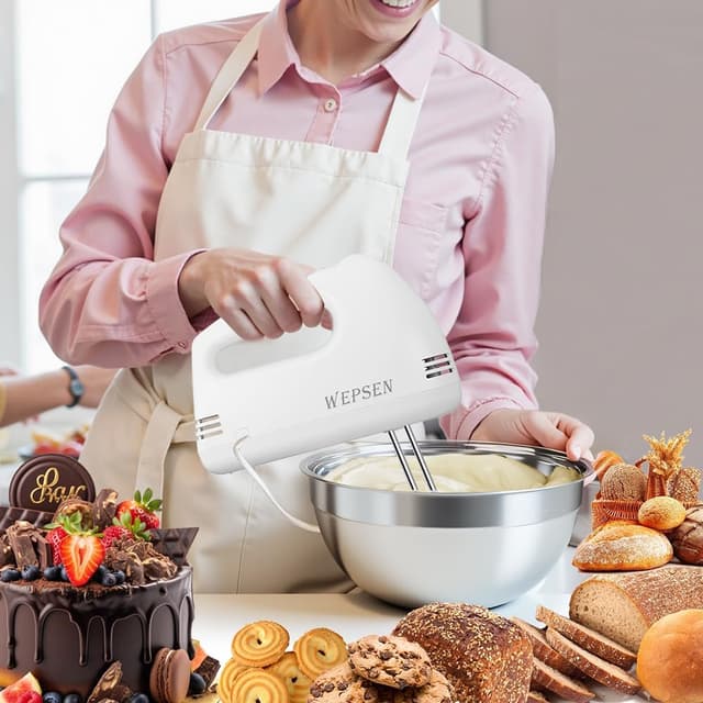 Thumbnail 5 de 5-Speed Electric Hand Mixer with 200W Motor