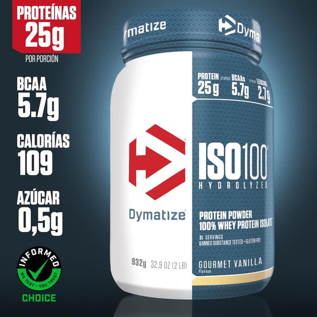 Thumbnail 1 de Dymatize ISO 100 Hidrolizado Gourmet Vainilla 932g 🥤