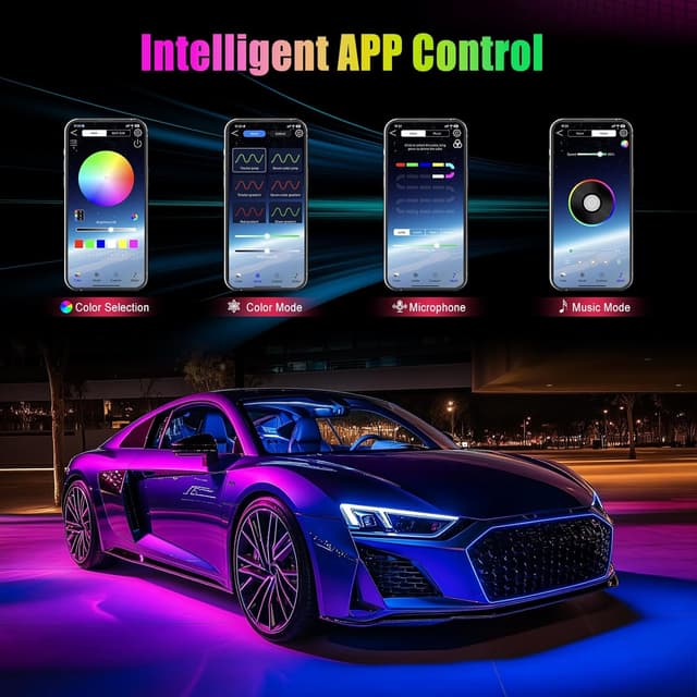 Detalle 1 de YiLaie Luces LED Coche Interior 16 Mio Colores