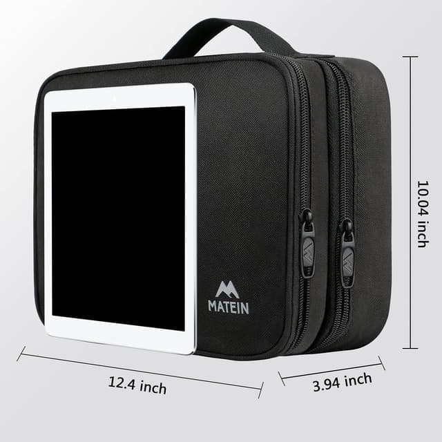 Thumbnail 6 de MATEIN Kabel Organizer Tasche (groß) – wasserabweisende Elektronik-Reise-Tasche für iPad bis 12,9 Zoll, Ladegerät & mehr