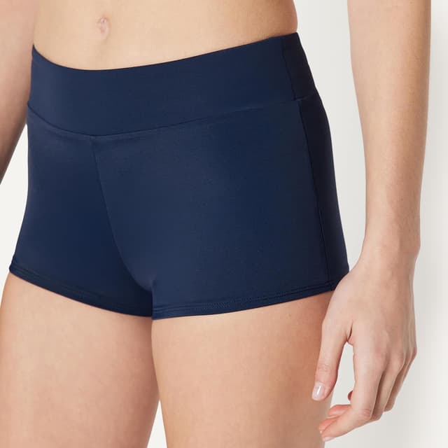 Detalle de Amazon Essentials Femme bas de bikini court style boxer à taille haute