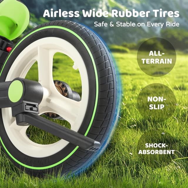 Detalle 2 de JMMD 6-in-1 Toddler Bike with Training Wheels and Pedals (12 inch, foldable) for ages 18 months–5 years