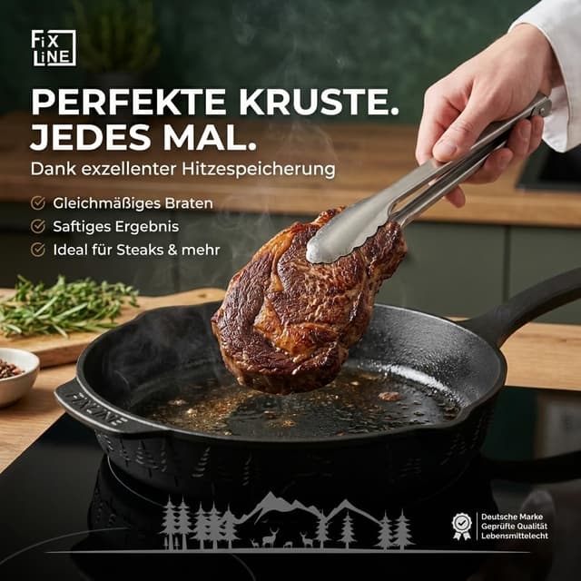 Detalle 2 de FIXLINE Gusseisenpfanne 28 cm für Induktion