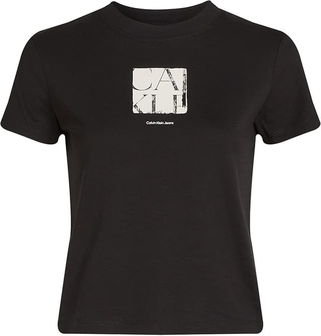 Thumbnail 4 de Calvin Klein Baby Tee Mujer Manga Corta Negro 🖤 XL