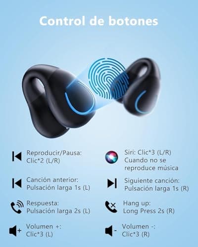 Thumbnail 6 de Paekole Auriculares Inalámbricos Bluetooth 6.1 Open Ear con clip, 40H y micrófono ENC (IPX7)