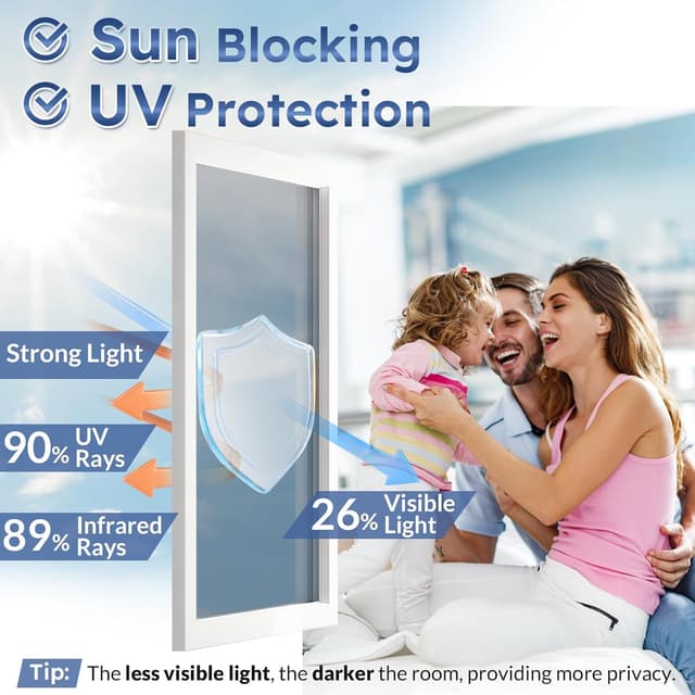 Thumbnail 2 de rabbitgoo Film Anti Regard Fenêtre 75x200cm