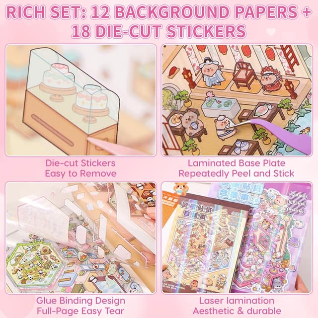 Thumbnail 1 de Kunoli 3D House Sticker Kit 40 sets 🧩