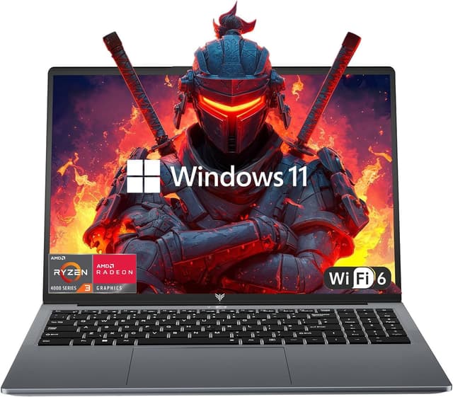 Detalle de KAIGERR 16.0-inch Laptop with AMD Ryzen 4300U, 16GB RAM, 512GB SSD, Windows 11, FHD Display