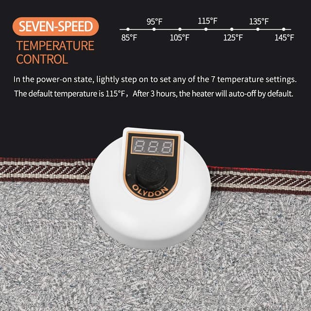 Thumbnail 4 de OLYDON 230V Fußwärmer mit Thermostat 55W