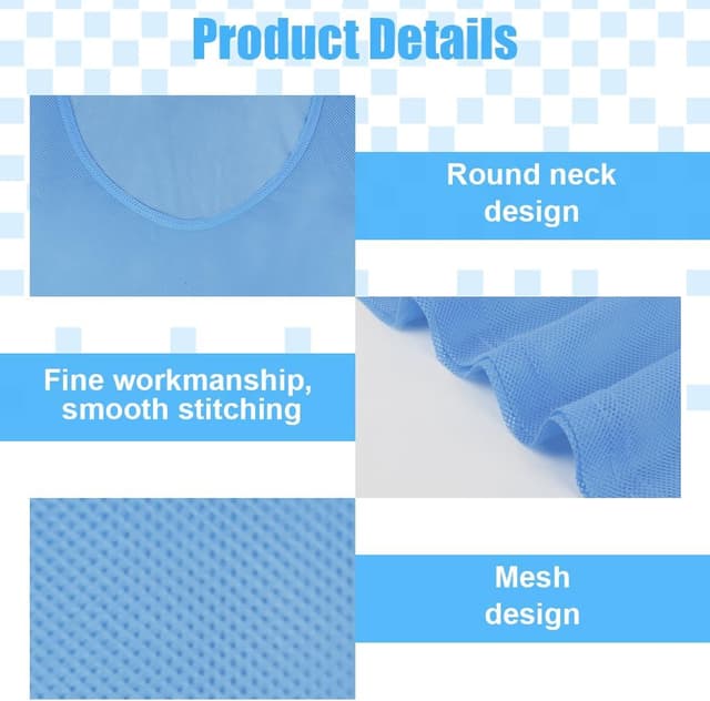 Detalle 2 de AUYAO Pettorine da allenamento in rete (6 gilet) per calcio, basket e pallavolo