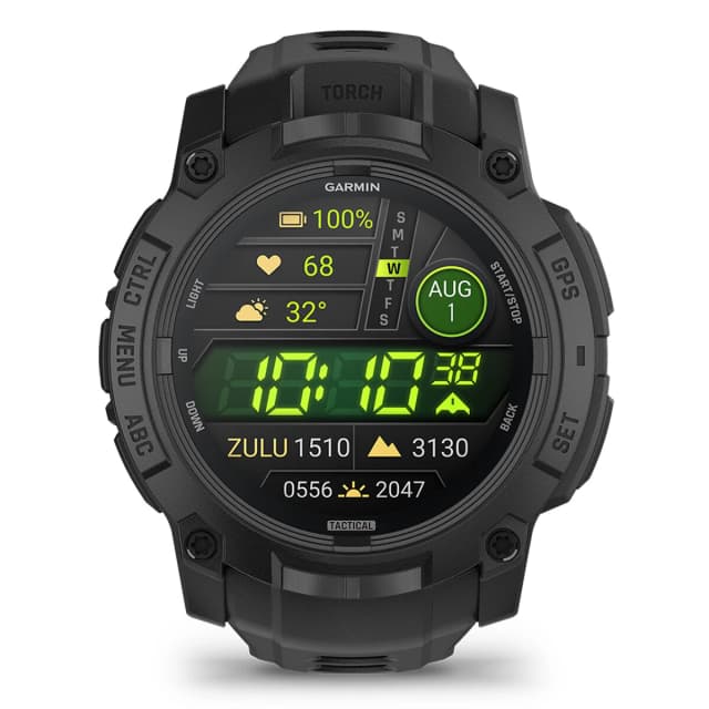 Detalle de Garmin Instinct 3 Tactical Edition smartwatch unisex con GPS y pantalla AMOLED de 50 mm (reacondicionado “a estrenar”)