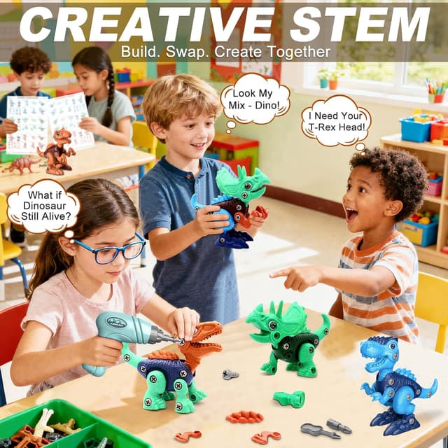 Detalle 2 de Laradola Dinosaur Toys Ages 3-8 🦖