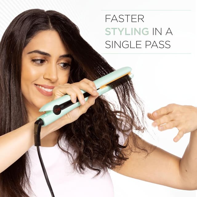 Detalle 1 de CHI Original Flat Iron Hair Straightener (1.25" Ceramic Floating Plates) — Mint Mojito