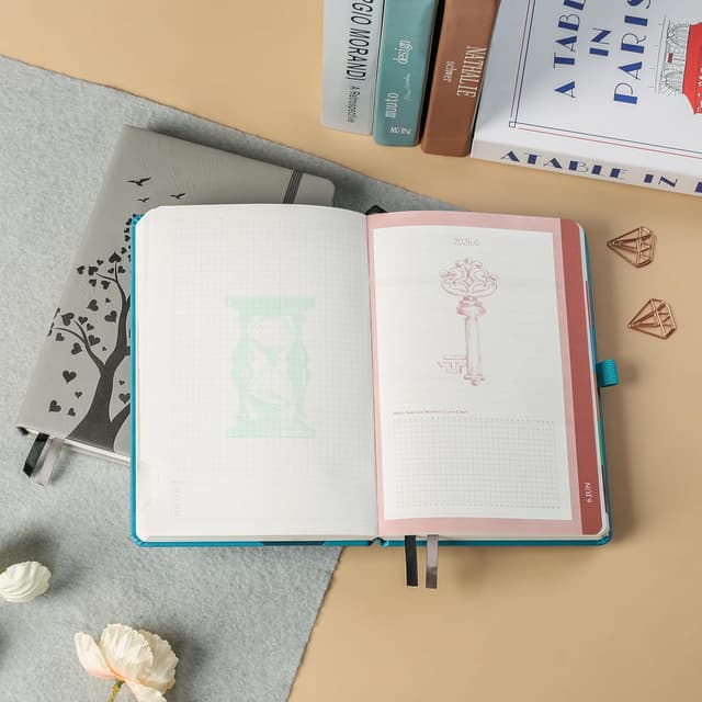 Thumbnail 2 de Agenda 2026 A5 planificador diario y mensual verde oliva