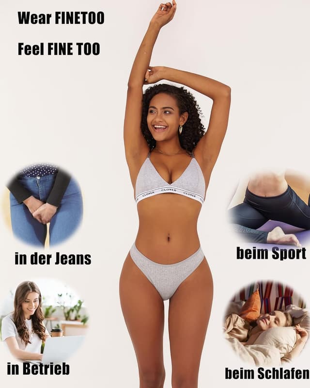 Detalle 1 de FINETOO 10er Pack Strings aus Baumwolle