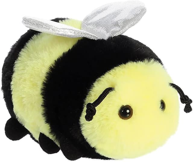 Detalle de Aurora Mini Flopsie Beeswax Bee (31858) soft toy, black & yellow, 8in