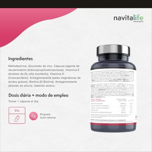 Thumbnail 6 de Biotina 12,000 mcg con Zinc, Vitaminas E y D 🌟