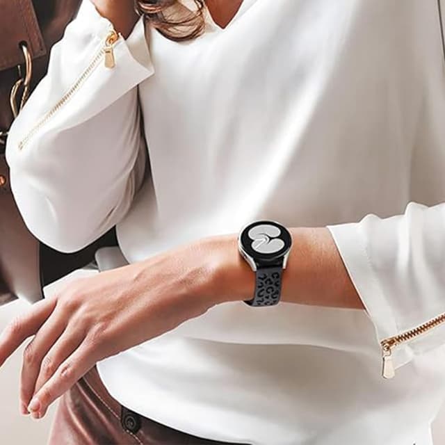 Thumbnail 6 de 18mm Leopard silicone watch strap