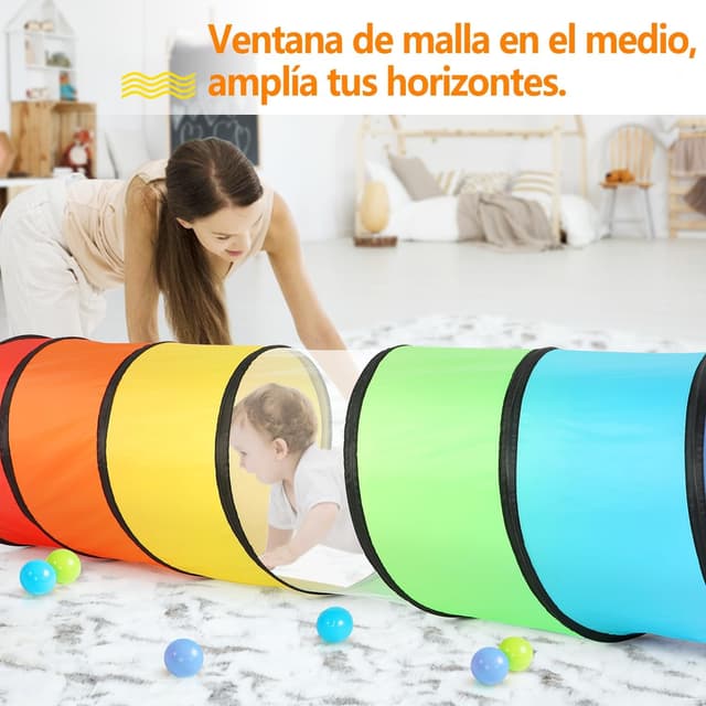 Thumbnail 4 de Wilwolfer Túnel de Juego 180 cm para bebés