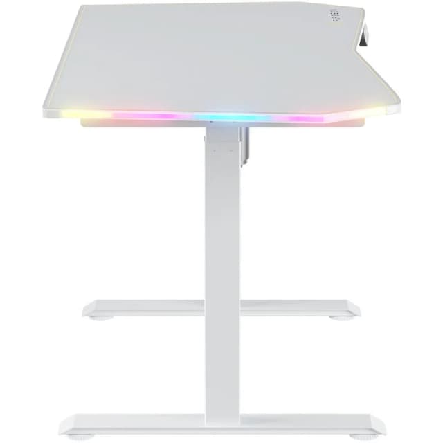 Detalle de Forgeon Battleground White Mesa gaming regulable 120×70 cm 🖥