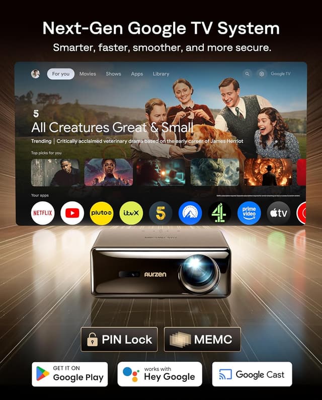 Detalle de Aurzen EAZZE D1 MAX Smart Projector 1000 ANSI