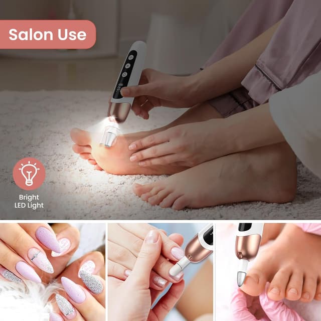 Thumbnail 5 de Maniküre-Pediküre Set Nagelfräser kabellos 6 Aufsätze 10 Geschwindigkeiten