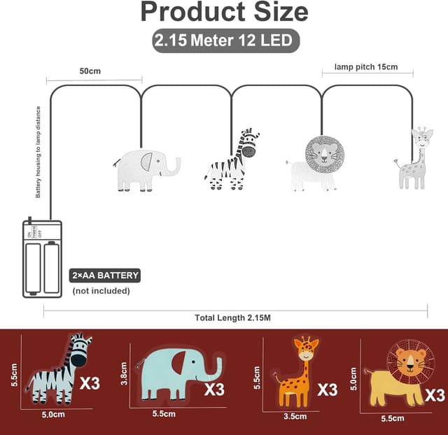 Detalle 2 de Auting Cadena de luces LED cálidas para interiores