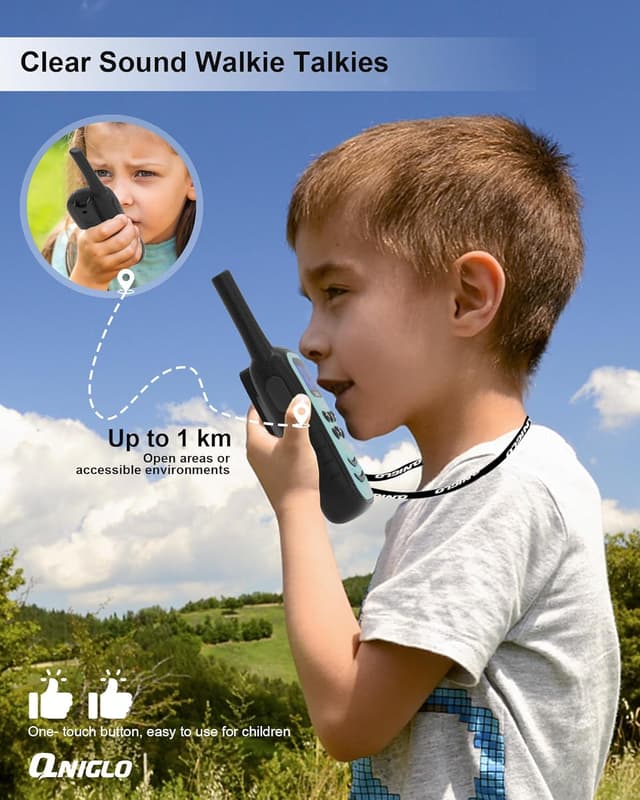Detalle 2 de QNIGLO talkie-walkie enfants VOX 8 canaux